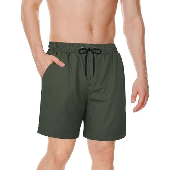 Swim Trunks Quick Dry Bathing Suit for Men with Compression Liner - Picture 3 of 7